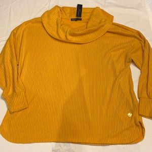 Honey Yellow Lightweight Cowl Neck Sweater